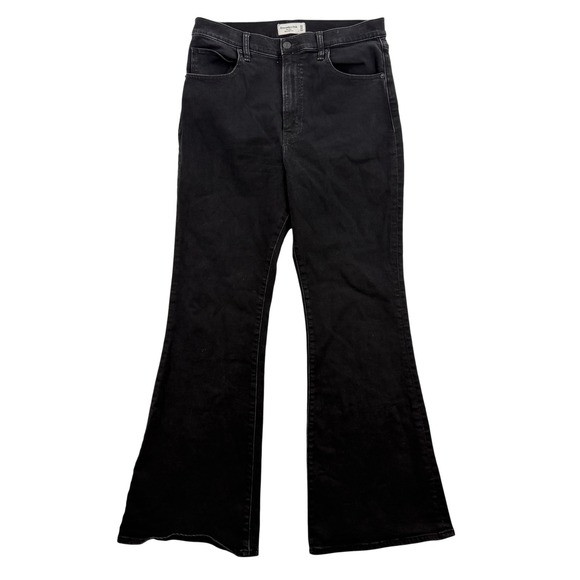 Abercrombie & Fitch Denim - Abercrombie & Fitch Jeans Womens 14 Black The Flare Ultra High‎ Rise Stretch NWT